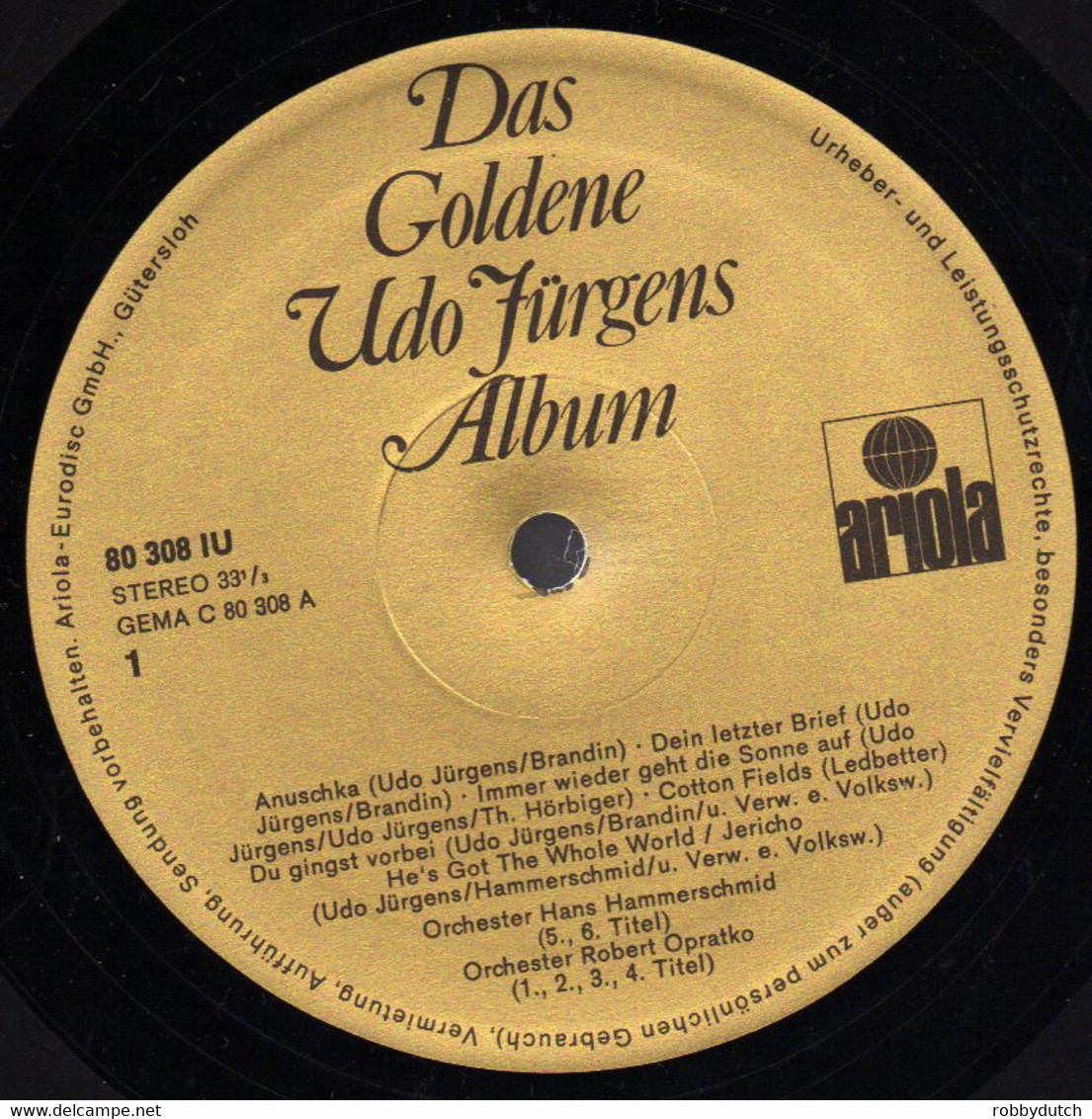 * LP * UDO JÜRGENS - DAS GOLDENE UDO JÜRGENS ALBUM (Germany 1970) - Otros - Canción Alemana