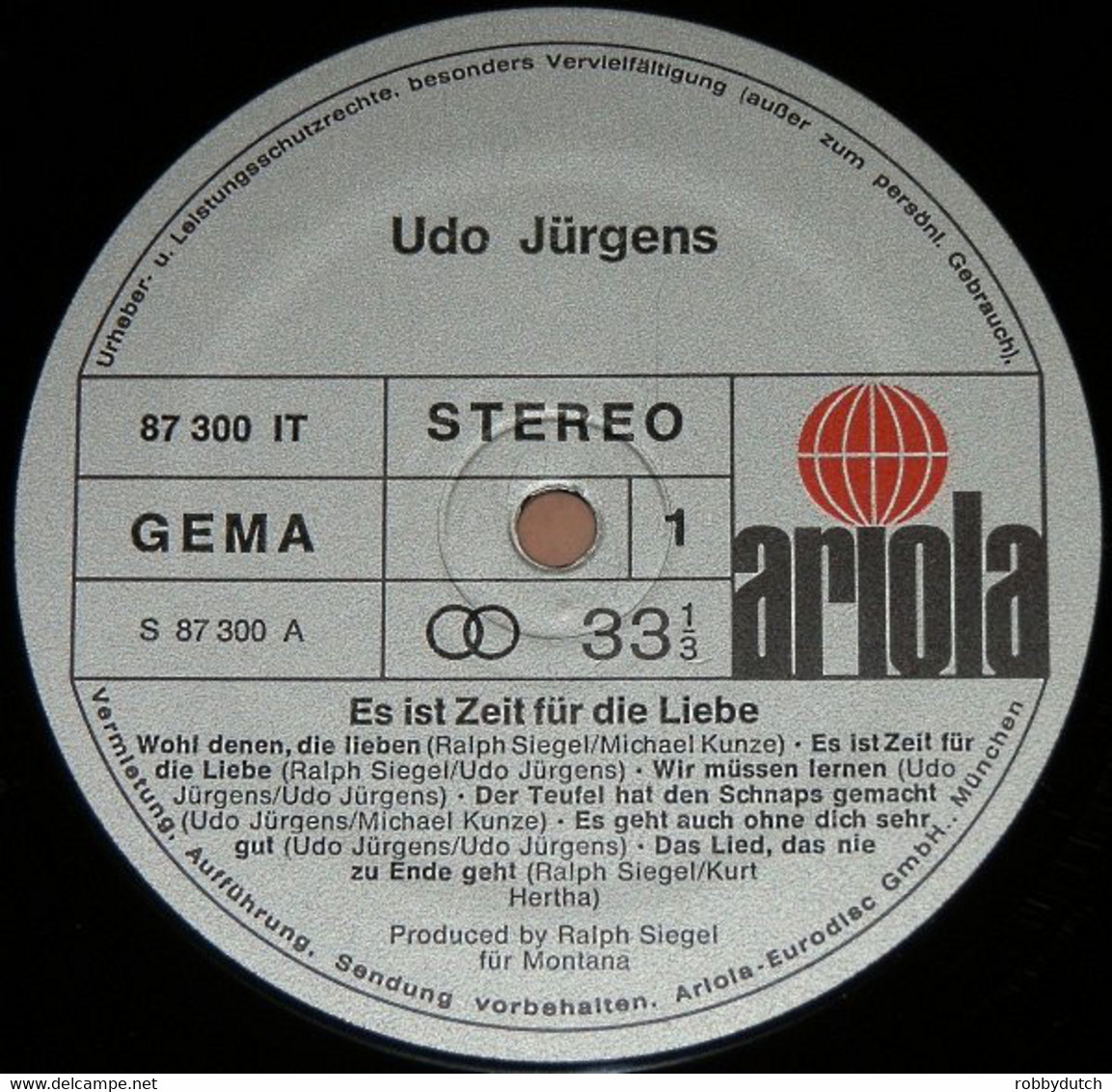 * LP * UDO JÜRGENS - ES IST ZEIT FÜR DIE LIEBE (Germany 1973 EX) - Other - German Music