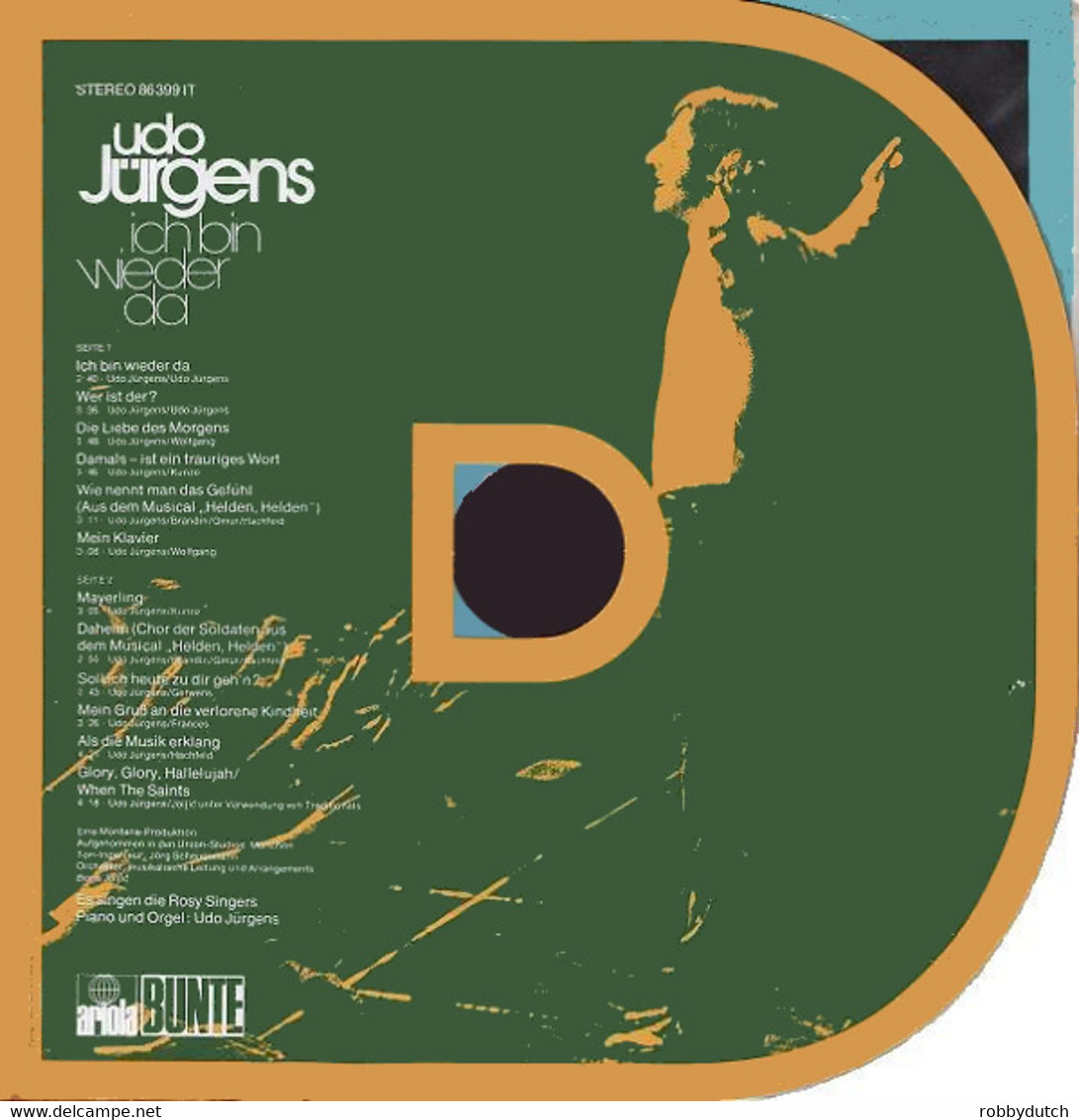 * LP * UDO JÜRGENS - ICH BIN WIEDER DA (Holland 1972) - Other - German Music