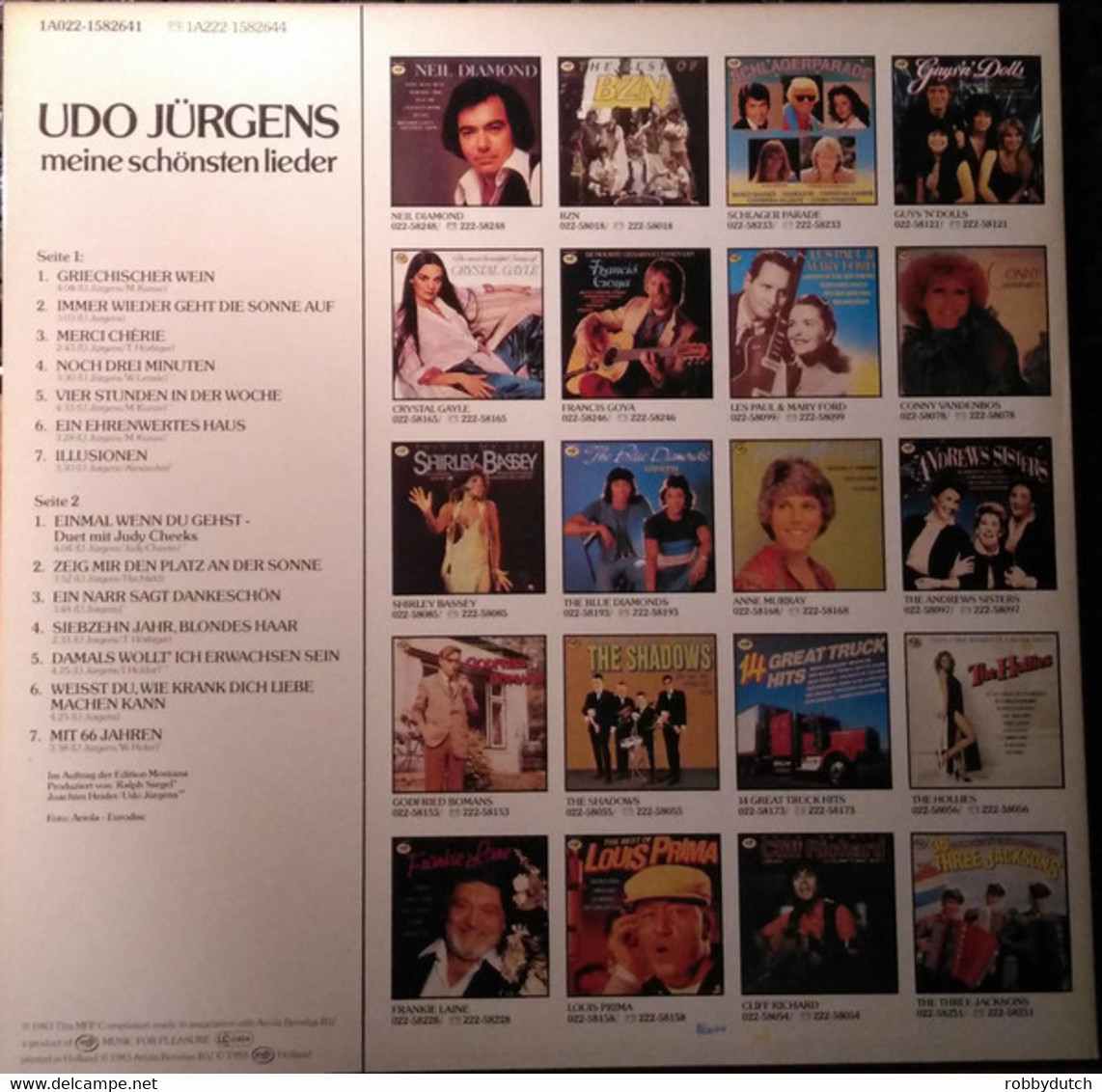 * LP * UDO JÜRGENS - MEINE SCHÖNSTEN LIEDER (Holland 1983 EX!!) - Other - German Music