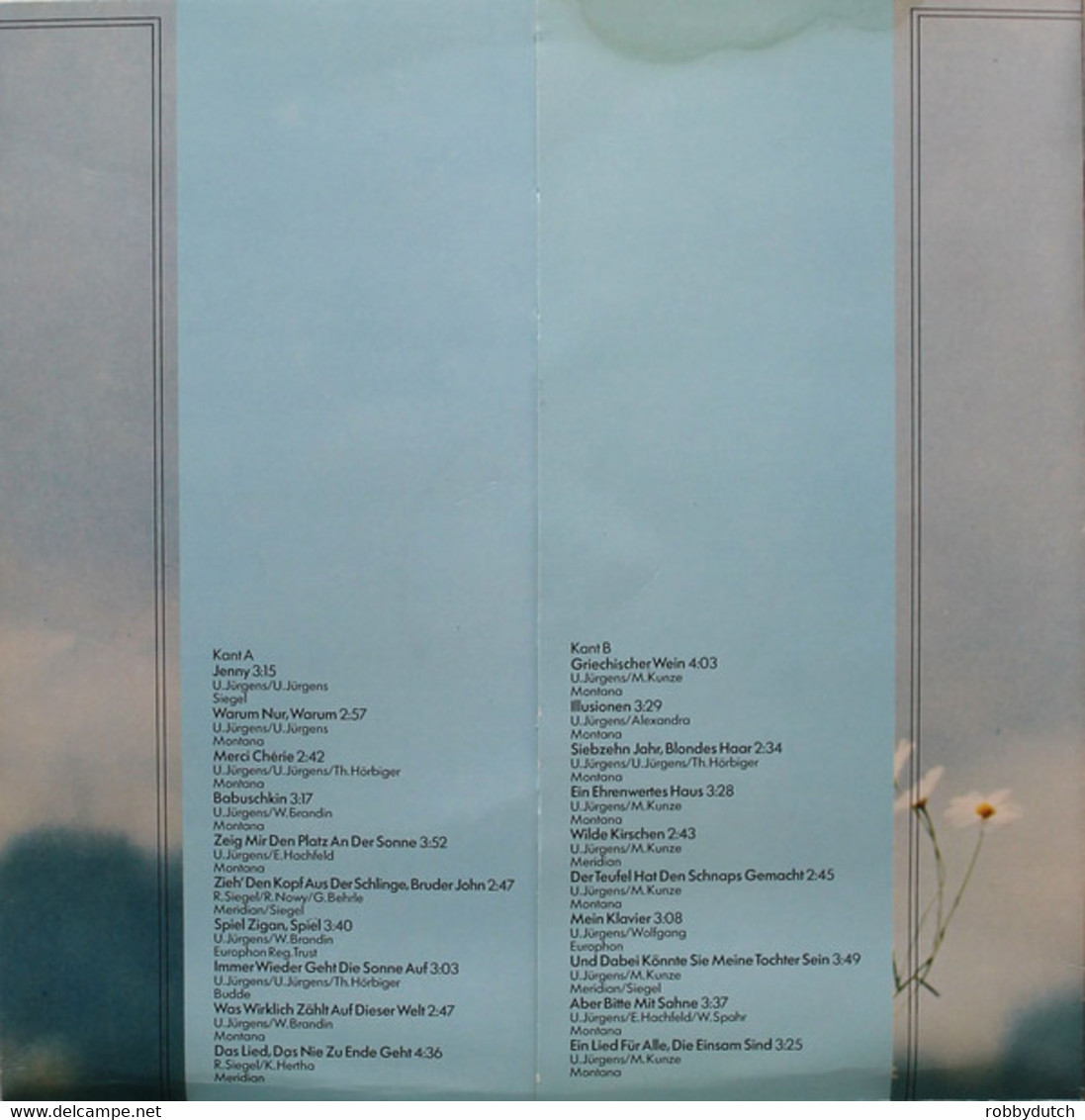 * LP * UDO JÜRGENS - UDO'S 20 BESTE (Holland 1976) - Otros - Canción Alemana