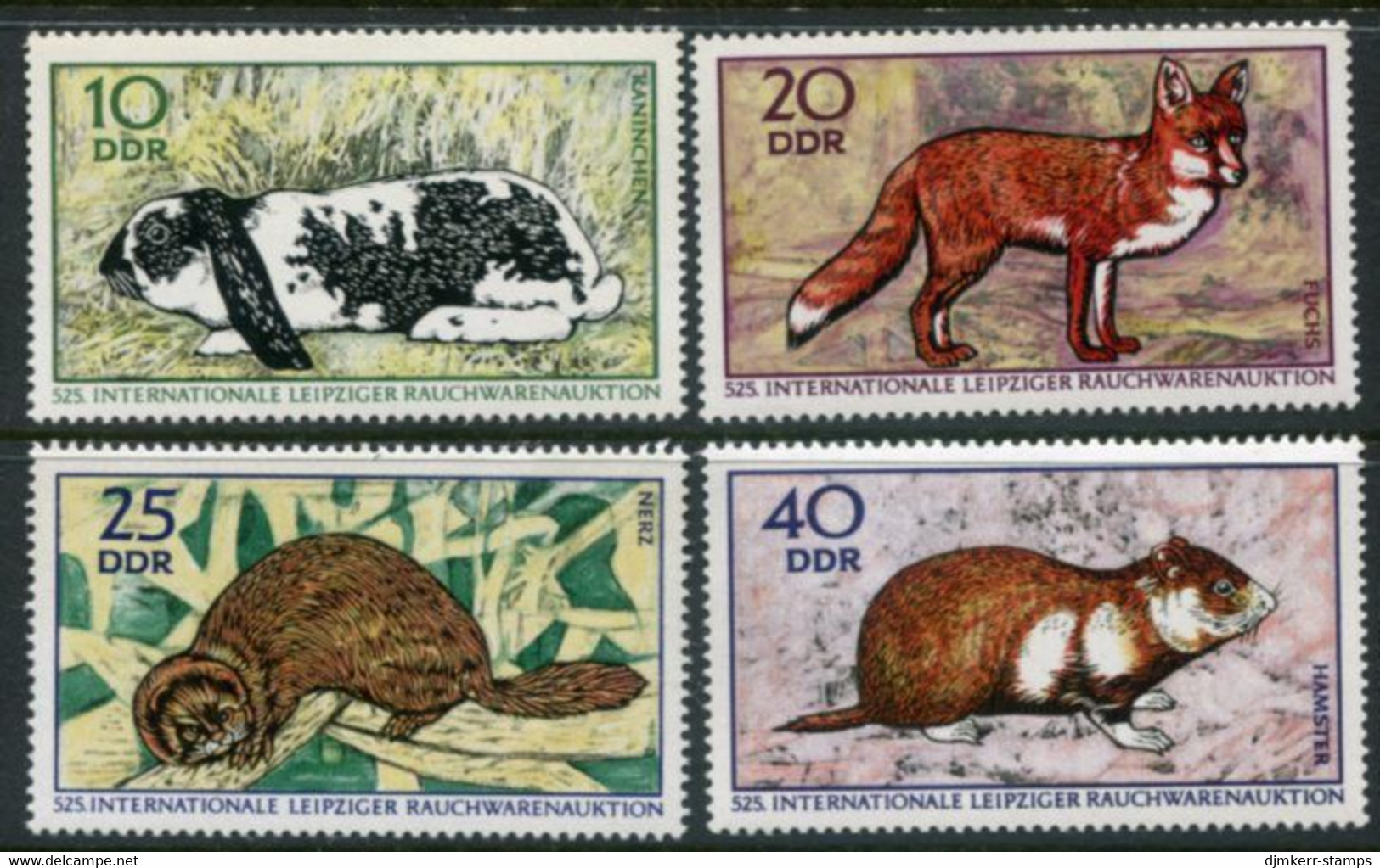 DDR / E. GERMANY 1970 Leipzig Fur Auctions MNH / **.  Michel 1541-44 - Neufs