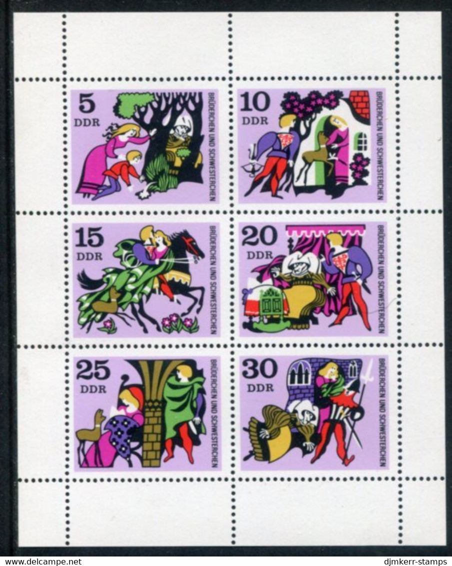DDR / E. GERMANY 1970 Traditional Tales V Sheetlet MNH / **.  Michel 1545-50 Kb - Unused Stamps