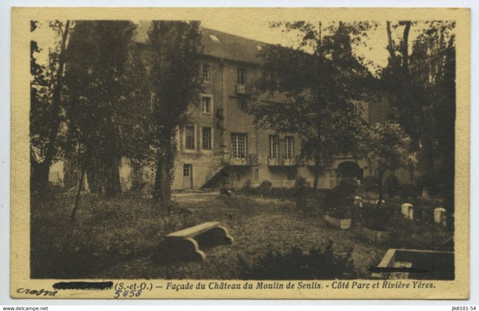 Montgeron Crosne, Façade Du Château Du Moulin De Senlis, Côté Parc Et Rivière Yères - Montgeron