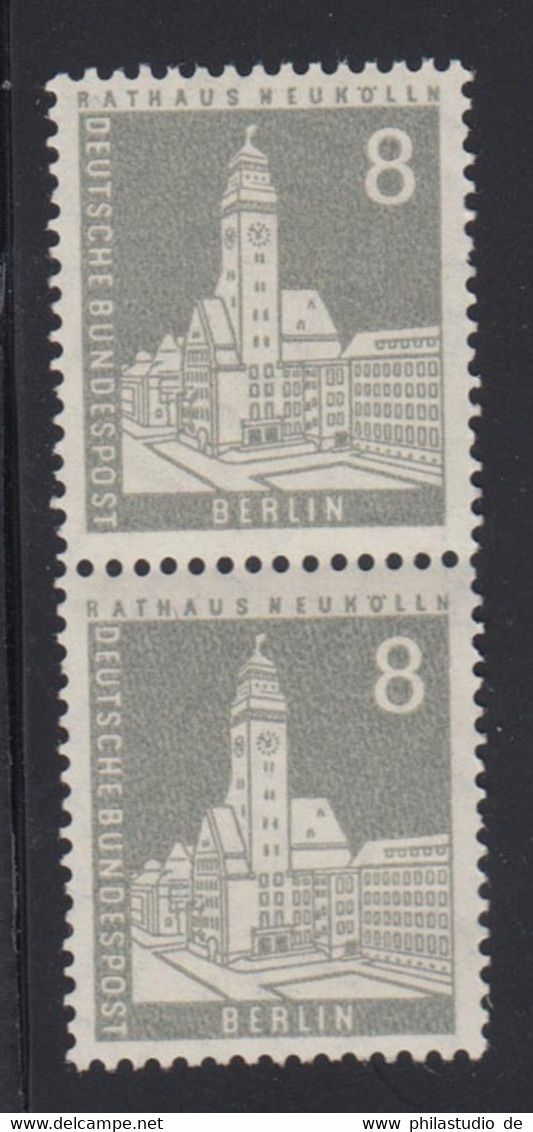 Berlin 143 Wv Senkrechtes Paar Mit Spitzem Ausgleichszahn  8 Pf Postfrisch - Roller Precancels