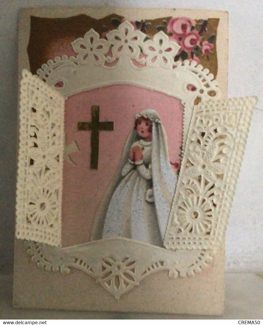 Canivet- Souvenir De Communion , Fenêtre S’ouvrant Sur Une Communiante - Devotion Images