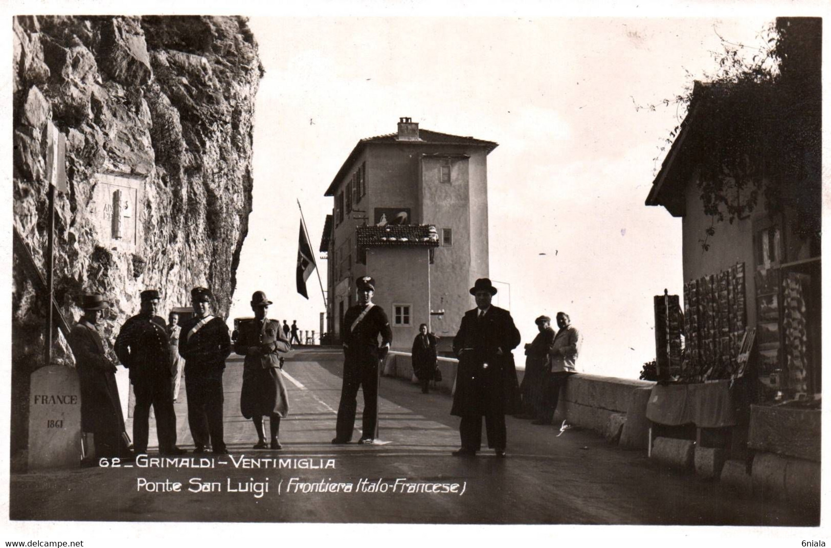 16011 GRIMALDI VENTIMIGLIA  Ponte San Luigi (  Frantiera Italo Francese  (Douane Frontière Douaniers ) ( 2 Scans) - Aduana