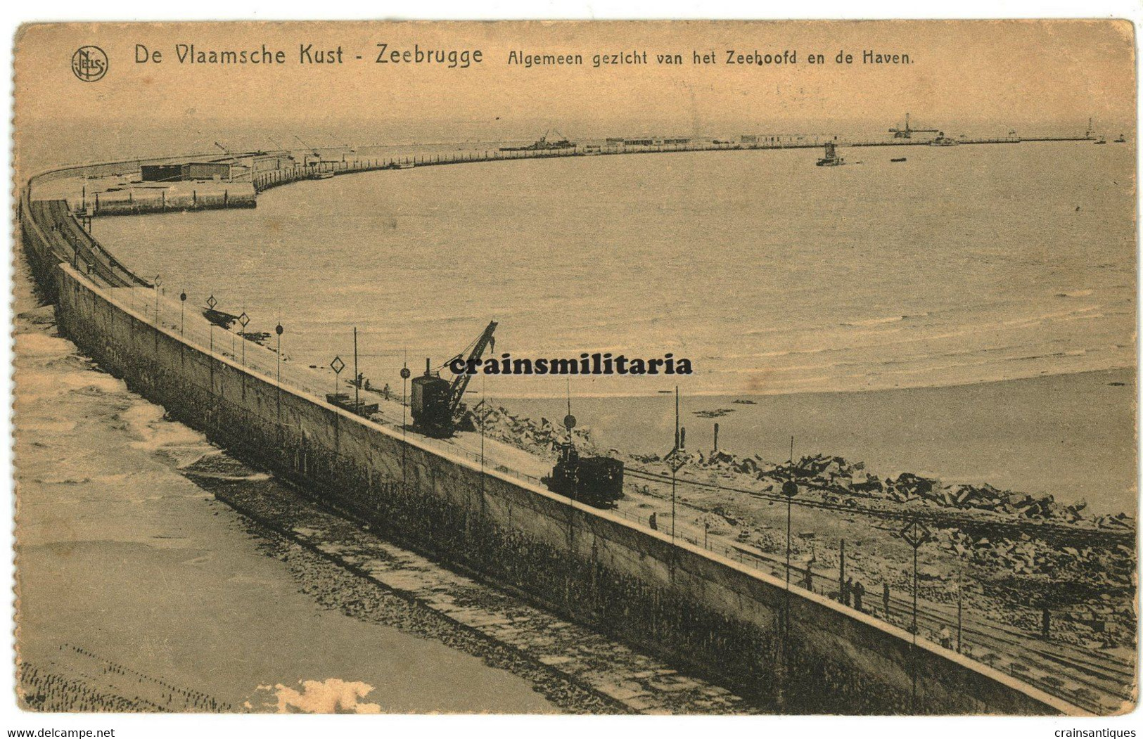 De Vlaamsche Kust - Zeebrugge - Algemeen Zicht Van Het Zeehoofd En De Haven - 1918 Naar Ledeberg Gent - Zeebrugge