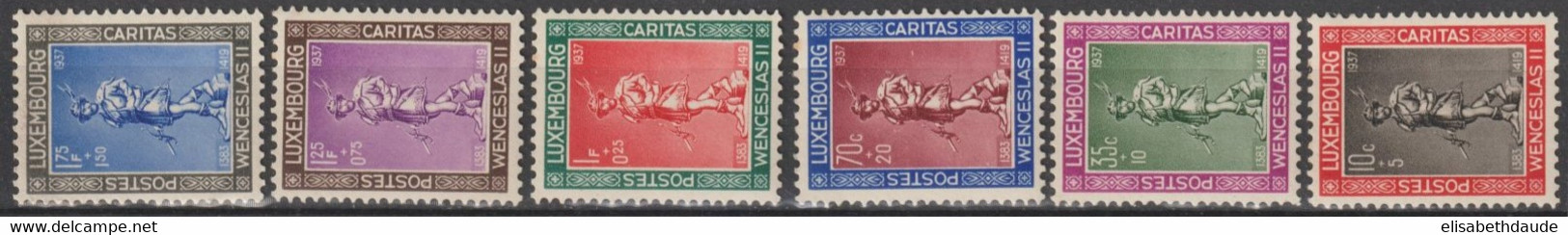 LUXEMBOURG - 1937 - YVERT N°294/299 ** MNH - COTE = 25 EUROS - - Ungebraucht