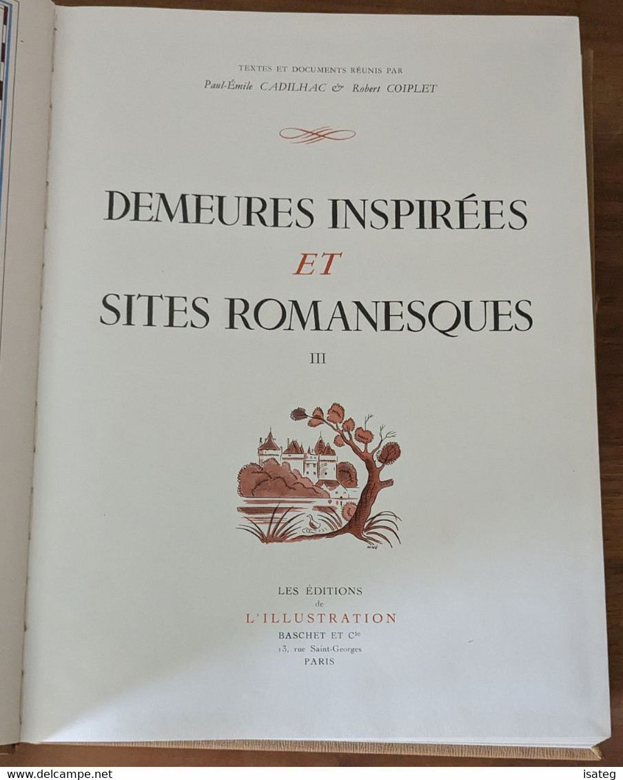 Demeures Inspirées Et Sites Romanesques En 3 Volumes - Lots De Plusieurs Livres