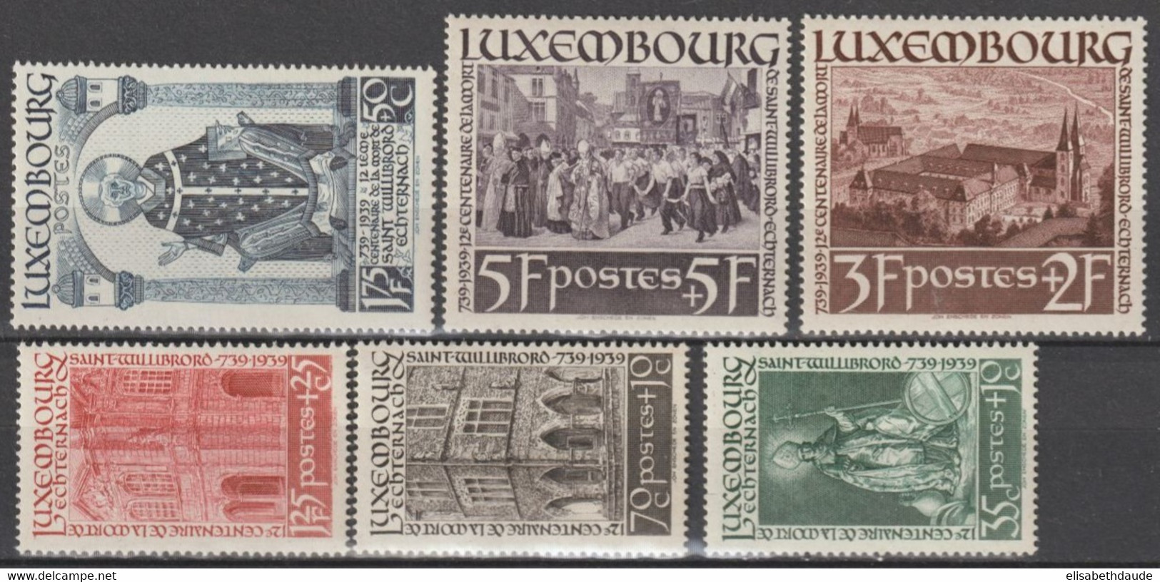 LUXEMBOURG - 1938 - SERIE COMPLETE YVERT N°300/305 * MLH  - COTE = 25 EUR. - Ongebruikt