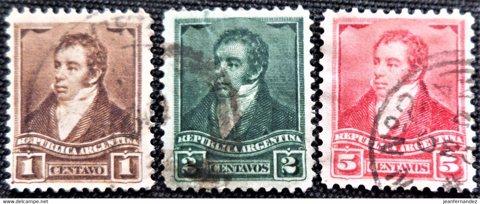 Timbre D'Argentine 1892 -1895 Rivadavia Stampworld N° 91A_92A_94A - Usados
