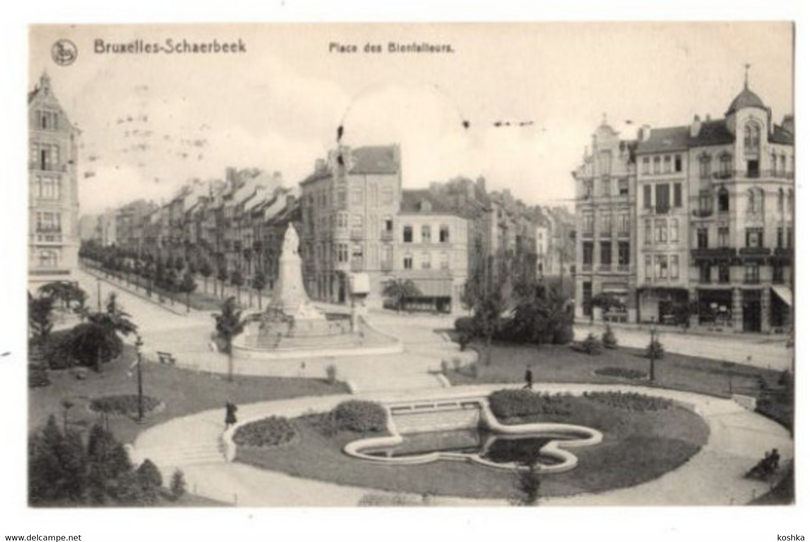 SCHAERBEEK - Place Des Bienfaiteurs - Verzonden - Envoyée 1914 - édit : Nels Serie 1 No 264 - Schaerbeek - Schaarbeek