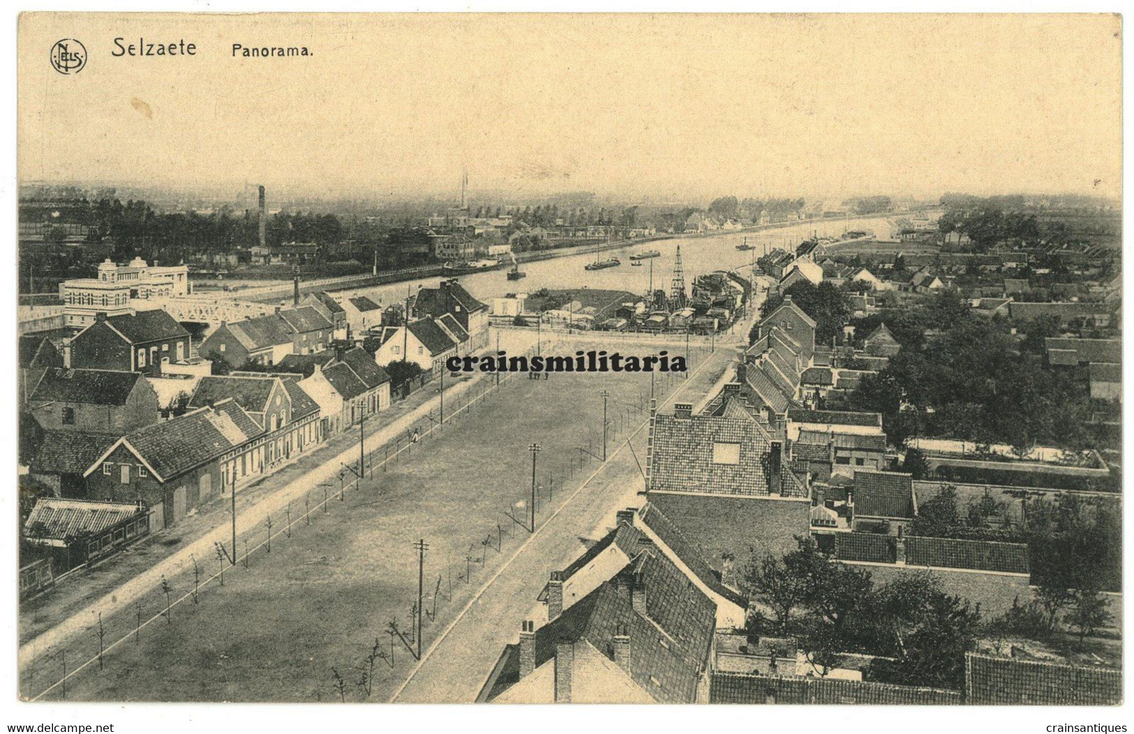 Selzaete - Panorama - Gedempt Kanaal Gent-Terneuzen In Zelzate - Ca. 1930-1940 - Zelzate