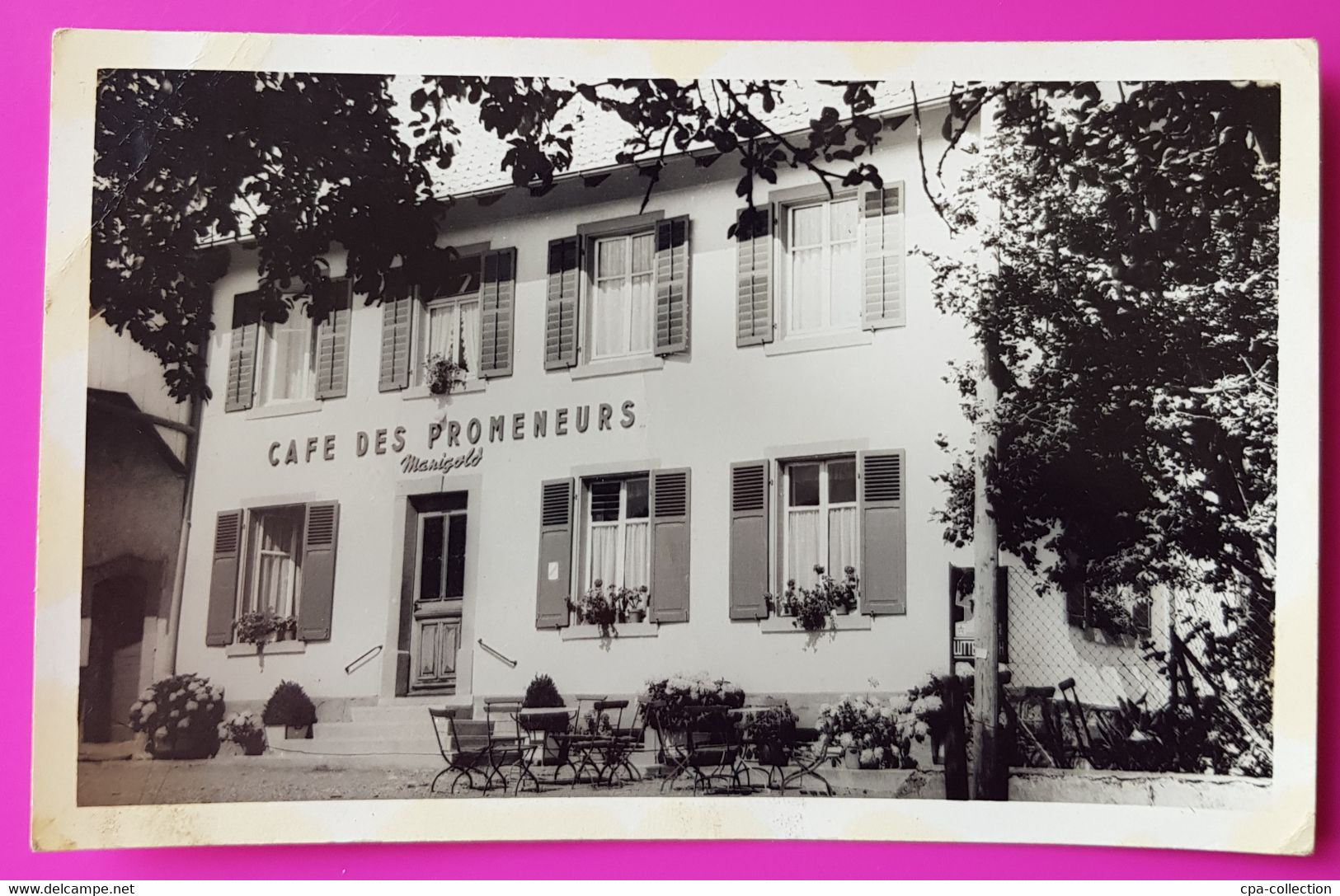 Photo Masevaux Stoecken Cafe Des Promeneurs Format Carte Postale 68 Haut Rhin Rare - Masevaux