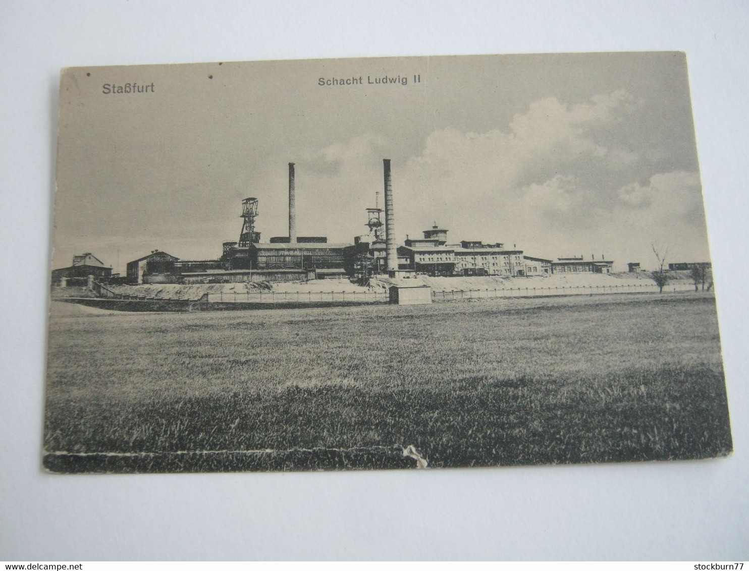 STASSFURT , Schacht Ludwig , Schöne   Karte Um 1910  ,    2 Abbildungen, Unten Knick Mit Kleinem Risschen - Stassfurt