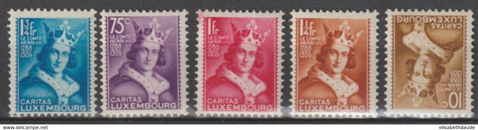 LUXEMBOURG - 1933 - ANNEE COMPLETE YVERT N° 244/248 ** MNH - COTE = 165 EUR - Années Complètes