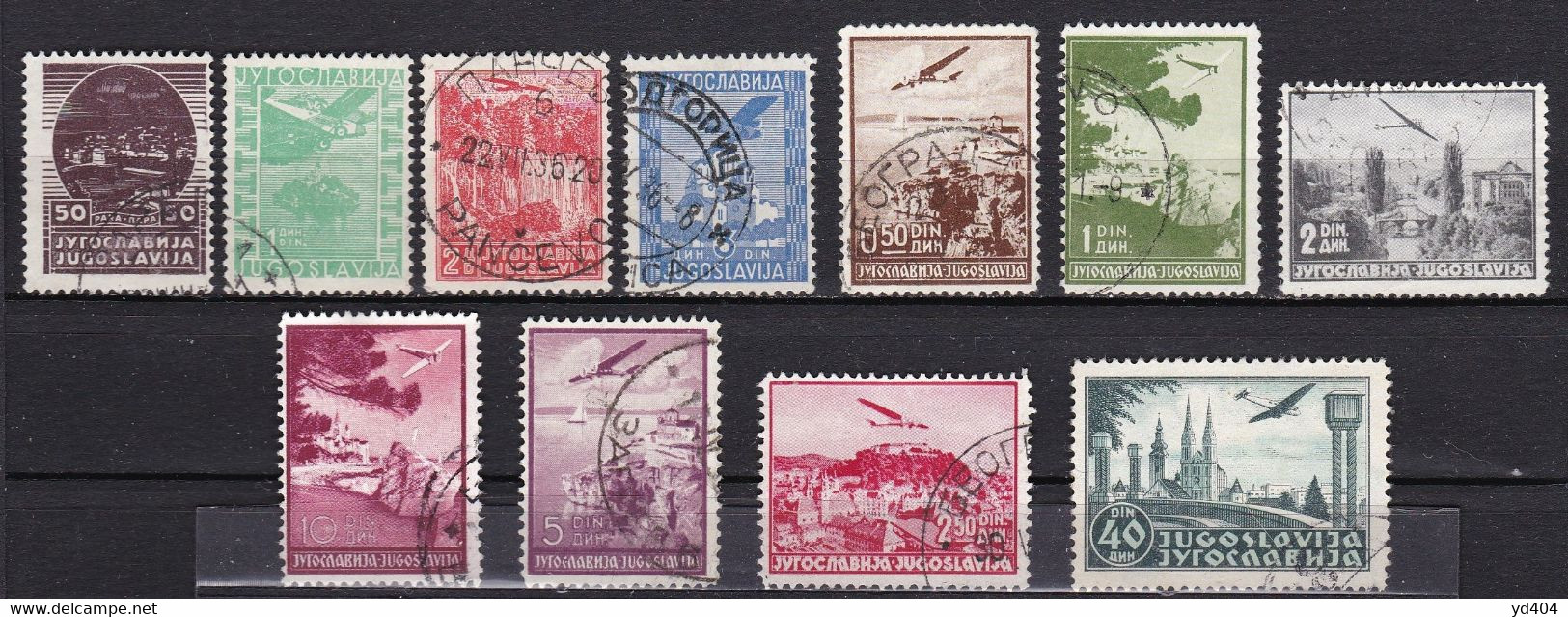 YU401 – YOUGOSLAVIA – AIRMAIL - 1934-40 – USED LOT – Y&T # 1→15 USED 9,20 € - Luftpost