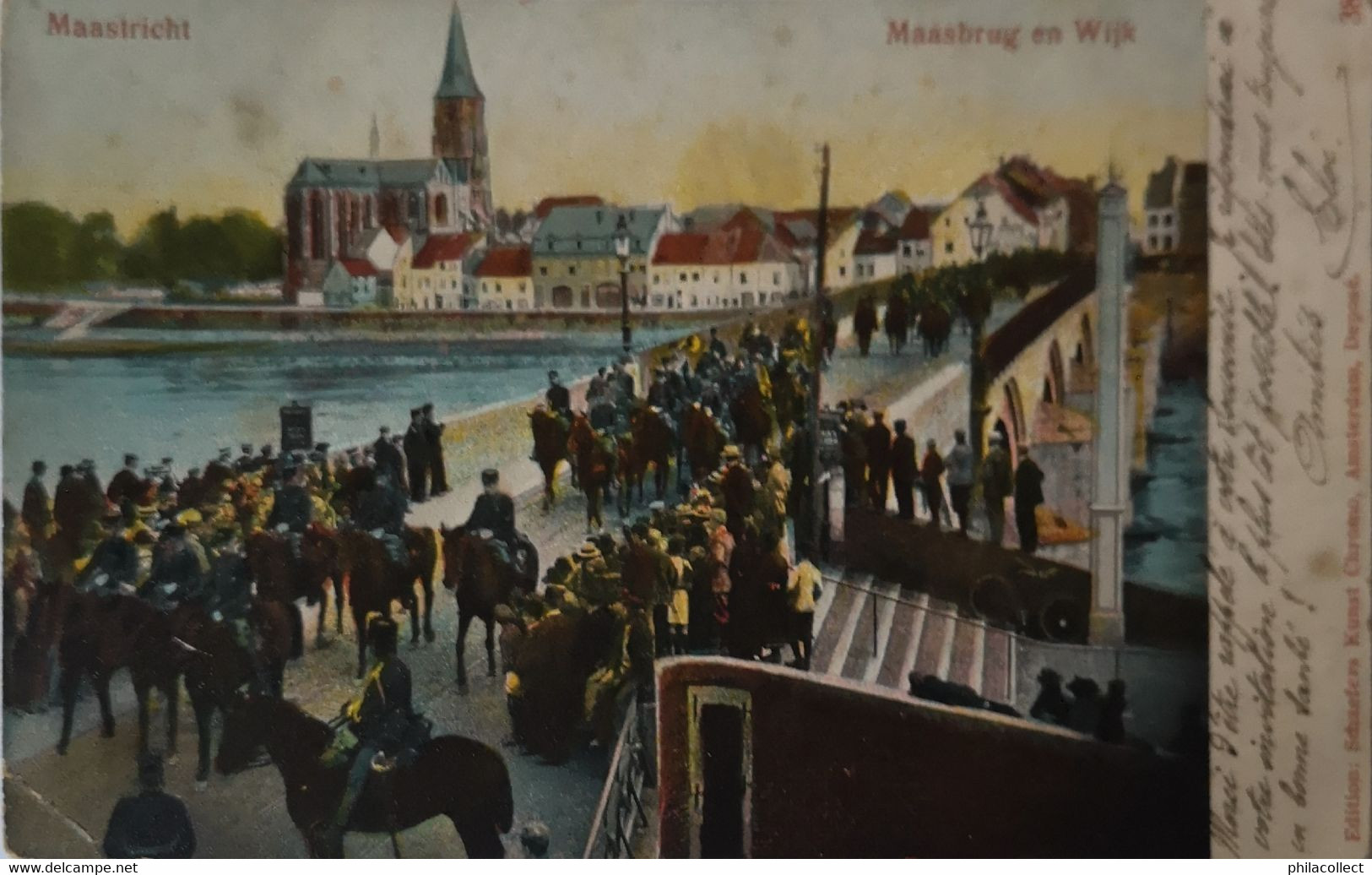 Maastricht // Maasbrug En Wijk (Huzaren) 1907 Vlekkig - Maastricht