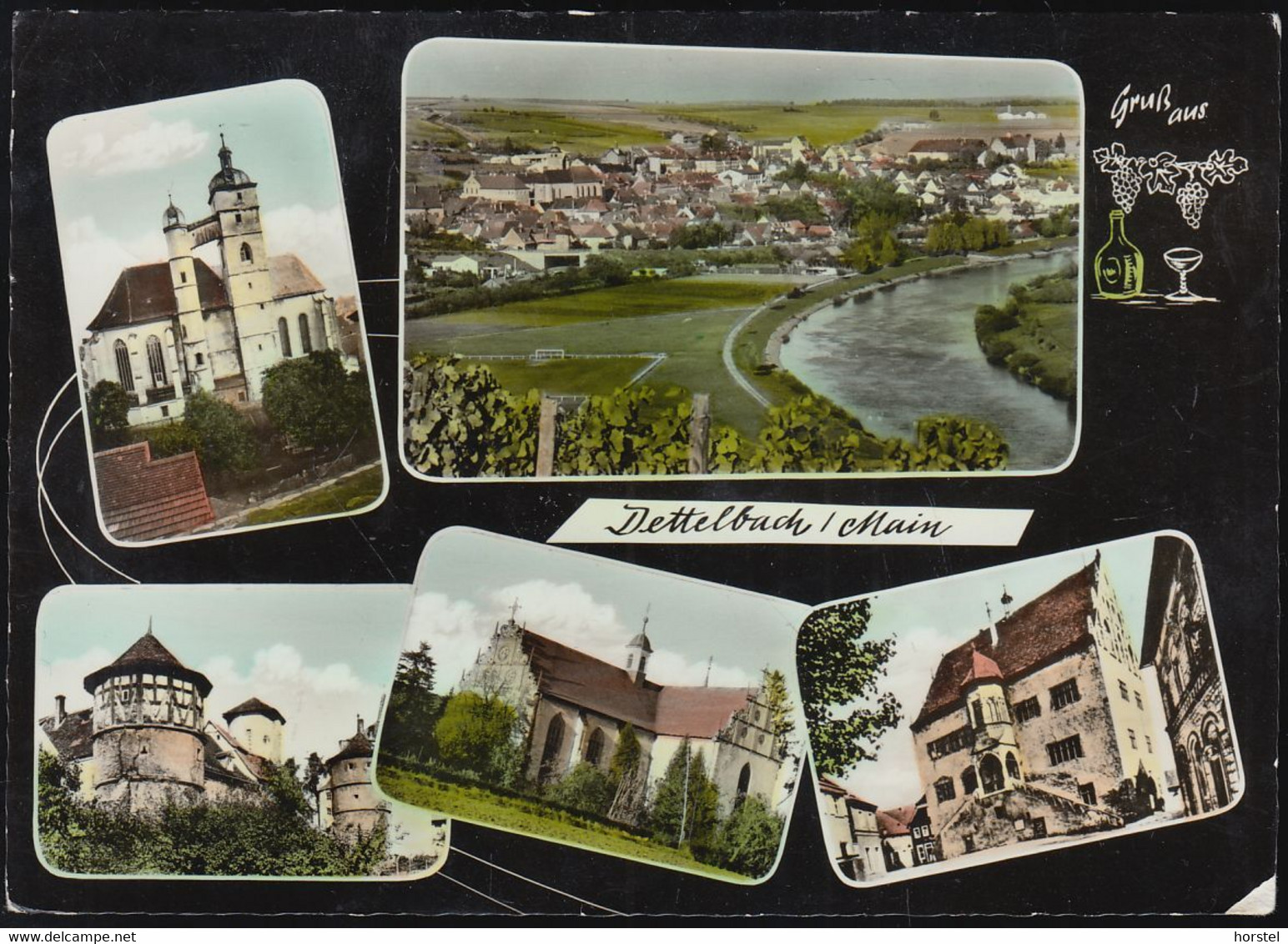 D-97337 Dettelbach Am Main - Alte Ansichten - Kirche - Burg - Sportplatz - Nice Stamp - Kitzingen