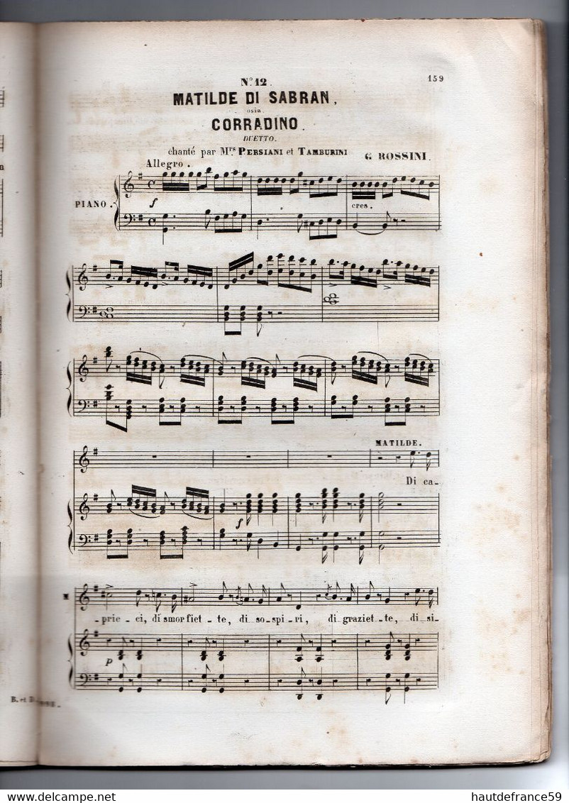 RECUEIL Répertoire Partitions 1908 Paroles & Musique , 216 Pages  - CHANTEUR DUOS SOPRANO & BASSE édit Brandus & Dufour - Canto (corale)