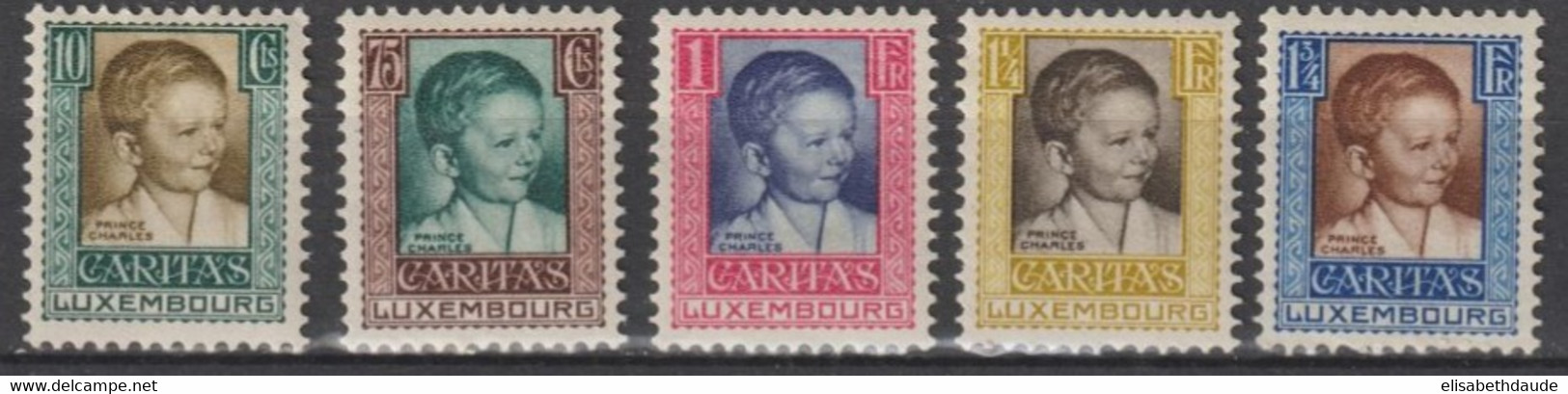 1930 - LUXEMBOURG - YVERT N°226/230 * MLH - COTE = 20 EUR. - Neufs