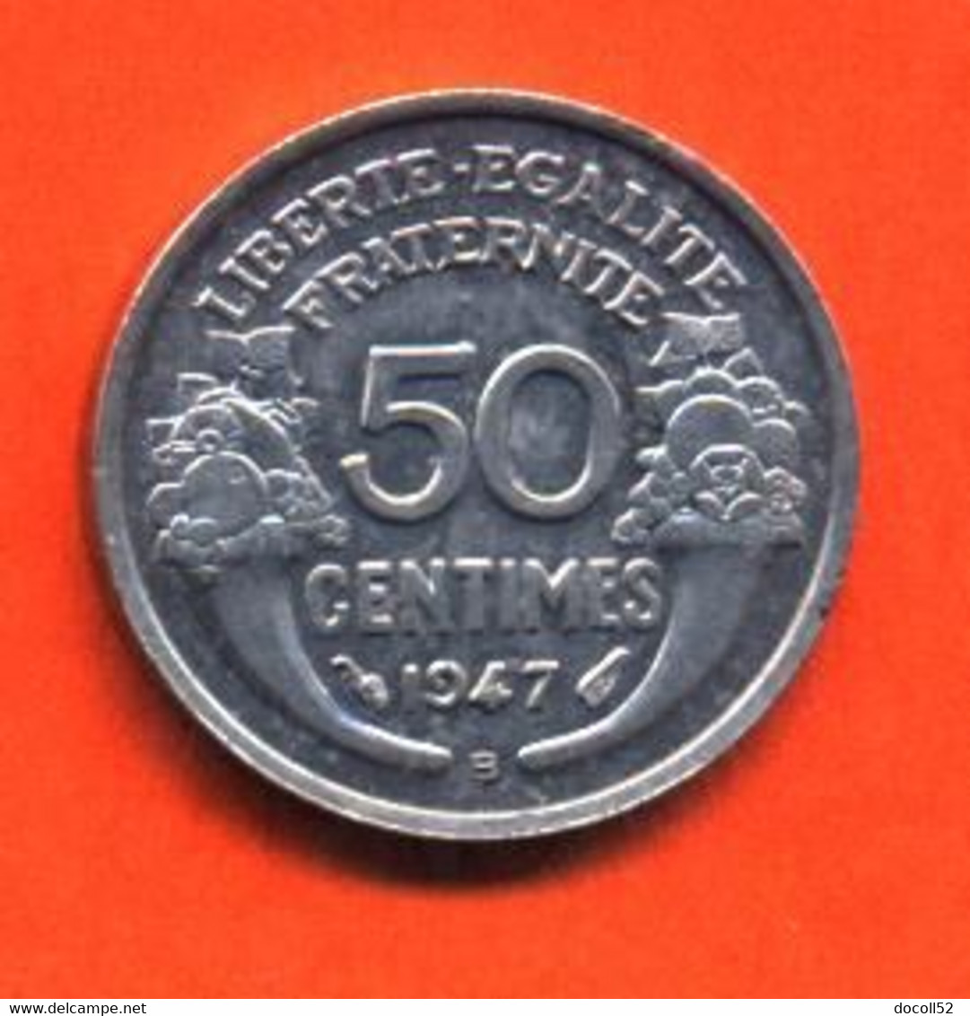 MONNAIE DE 50 CENTIMES 1947 B " MORLON ALUMINIUM " QUALITE SPL - VOIR 2 SCANS - 50 Centimes