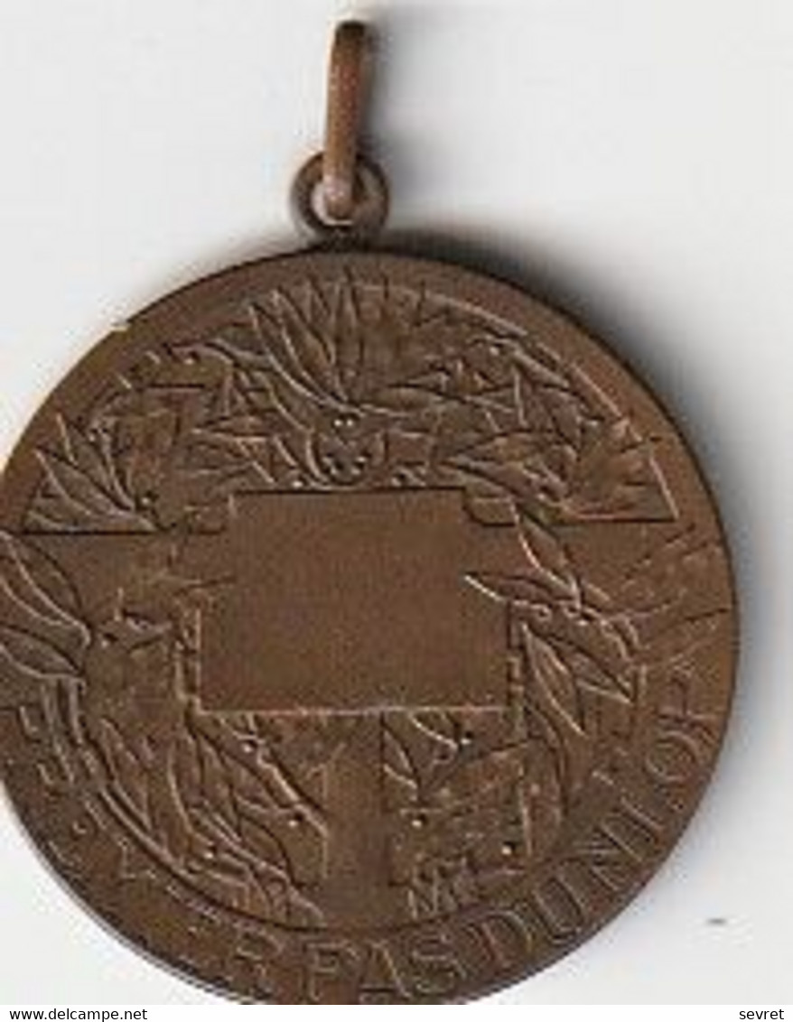 Médaille Cyclisme "PREMIER  PAS  DUNLOP" Graveur René Baudichon   Diamètre 3,2 Cm - Cyclisme