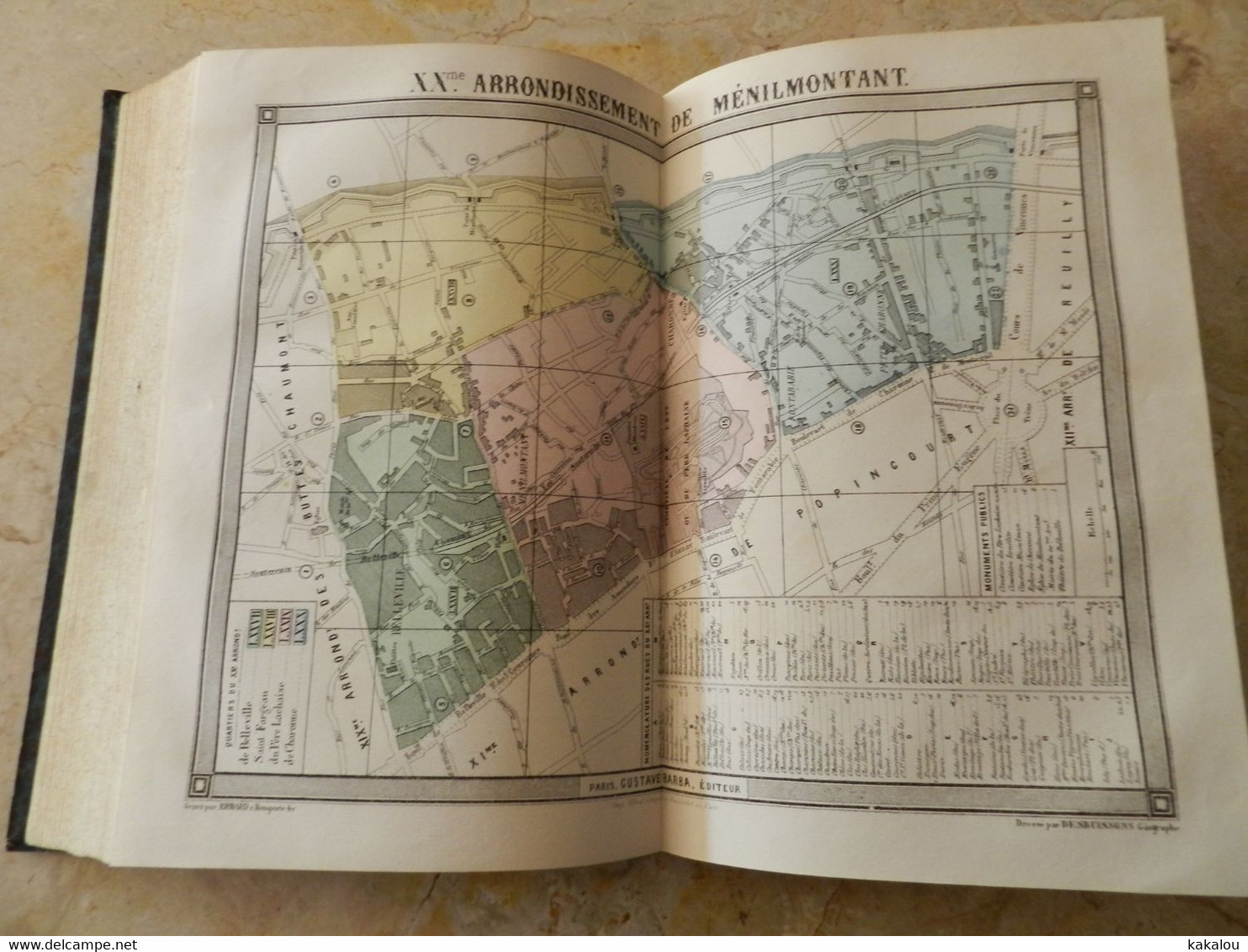 LE NOUVEAU PARIS histoire de ses 20 arrondissements + enviirons de paris illustration gustave doré 1861