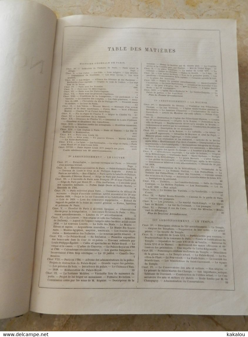 LE NOUVEAU PARIS histoire de ses 20 arrondissements + enviirons de paris illustration gustave doré 1861