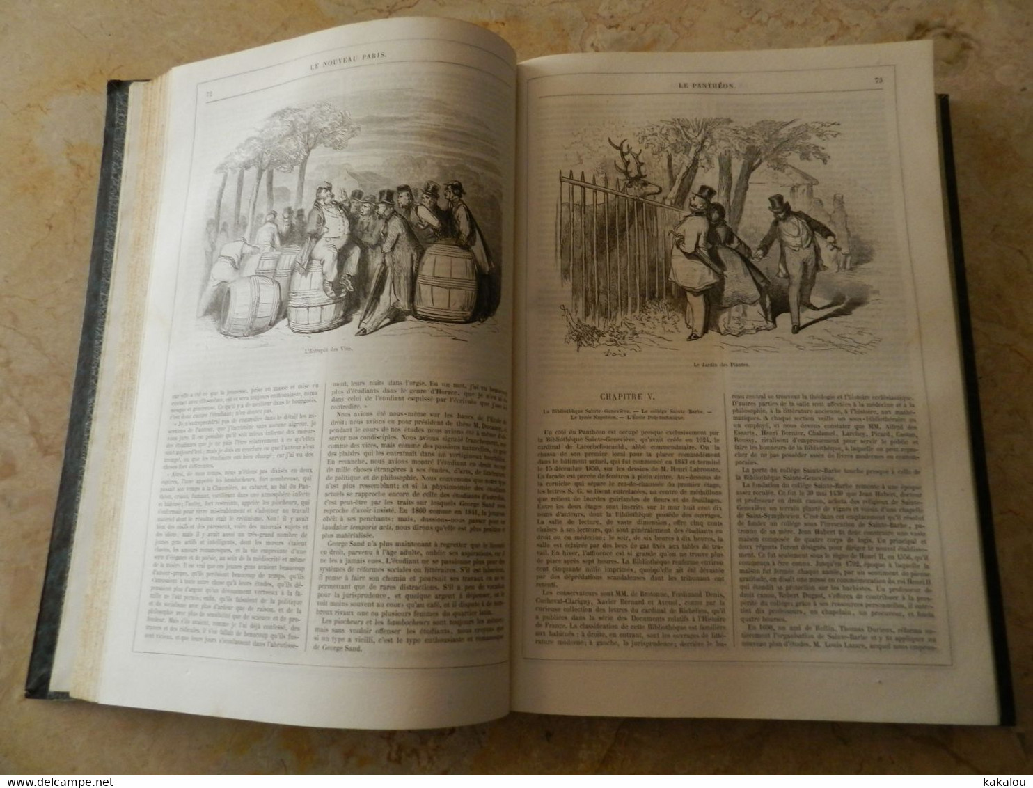 LE NOUVEAU PARIS histoire de ses 20 arrondissements + enviirons de paris illustration gustave doré 1861