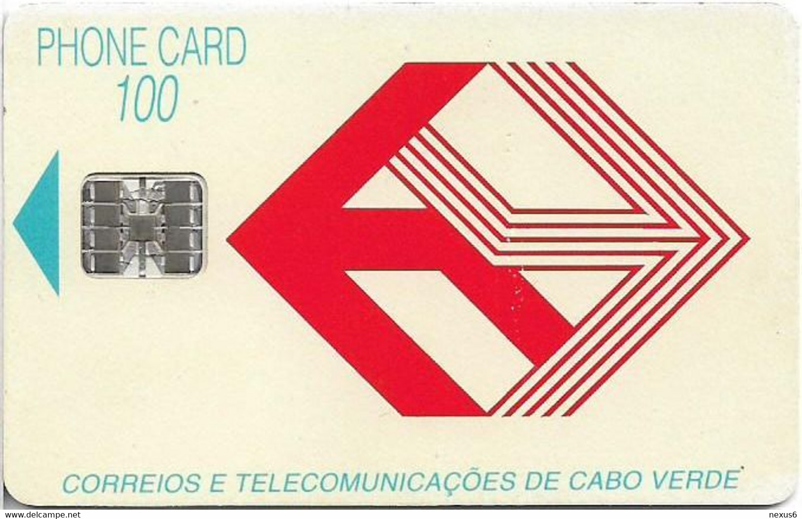 Cabo Verde - Cabo Verde Telecom - Red Logo (Cn. C3C043251 Red) 09.1993, SC7, 100U, 197.000ex, Used - Cape Verde