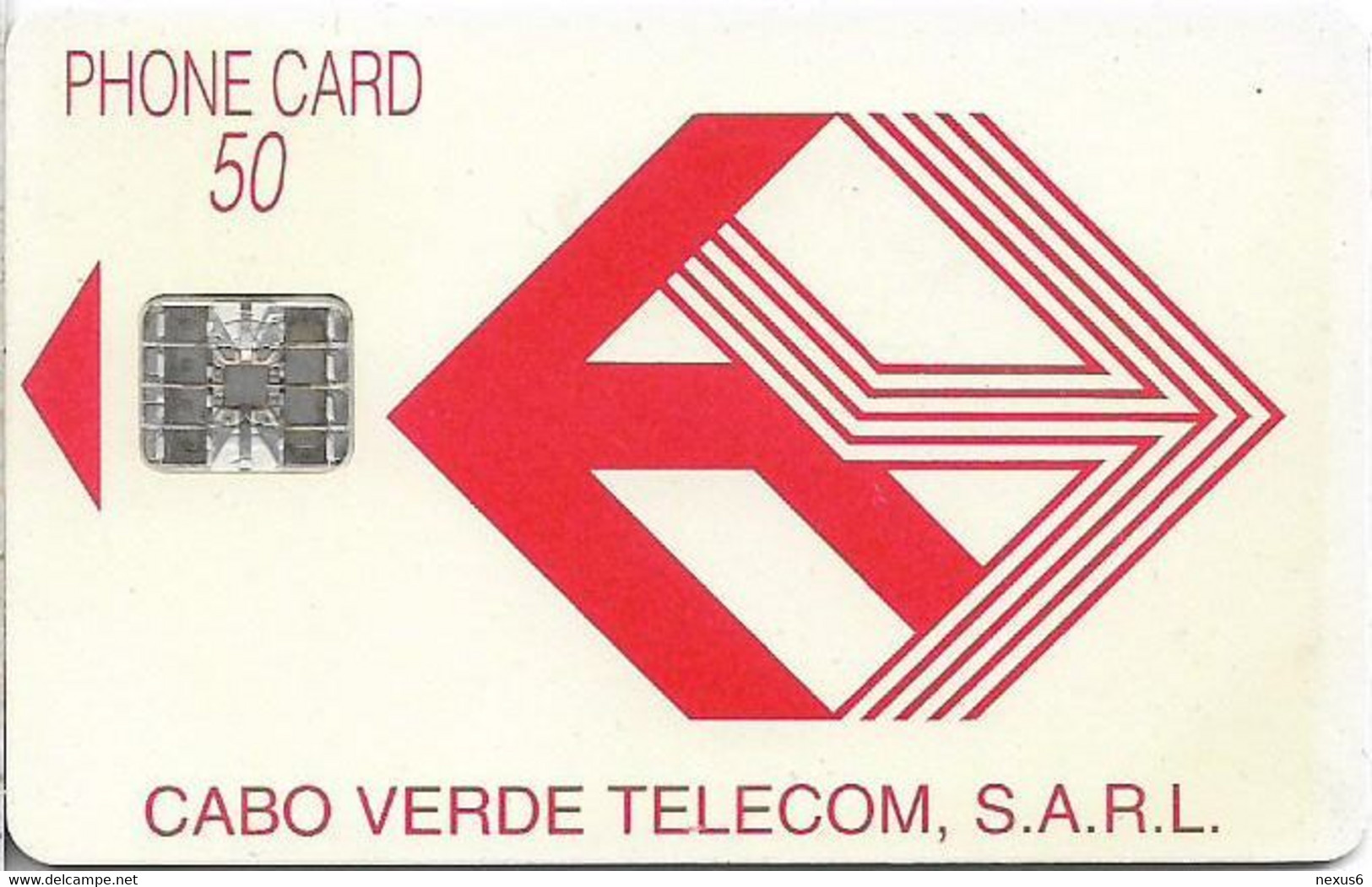 Cabo Verde - Cabo Verde Telecom - Red Logo (Cn. C5A153740 Red) 09.1995, SC7, 50U, Used - Cape Verde