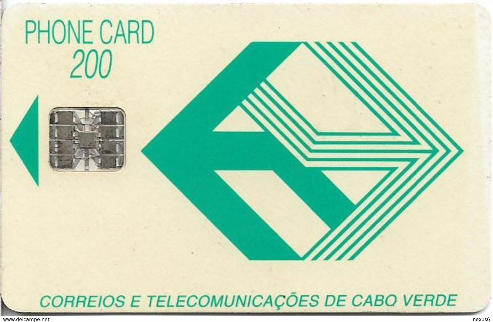 Cabo Verde - Cabo Verde Telecom - Green Logo (Cn. C3C543220) 09.1993, SC7, 200U, 90.000ex, Used - Cabo Verde