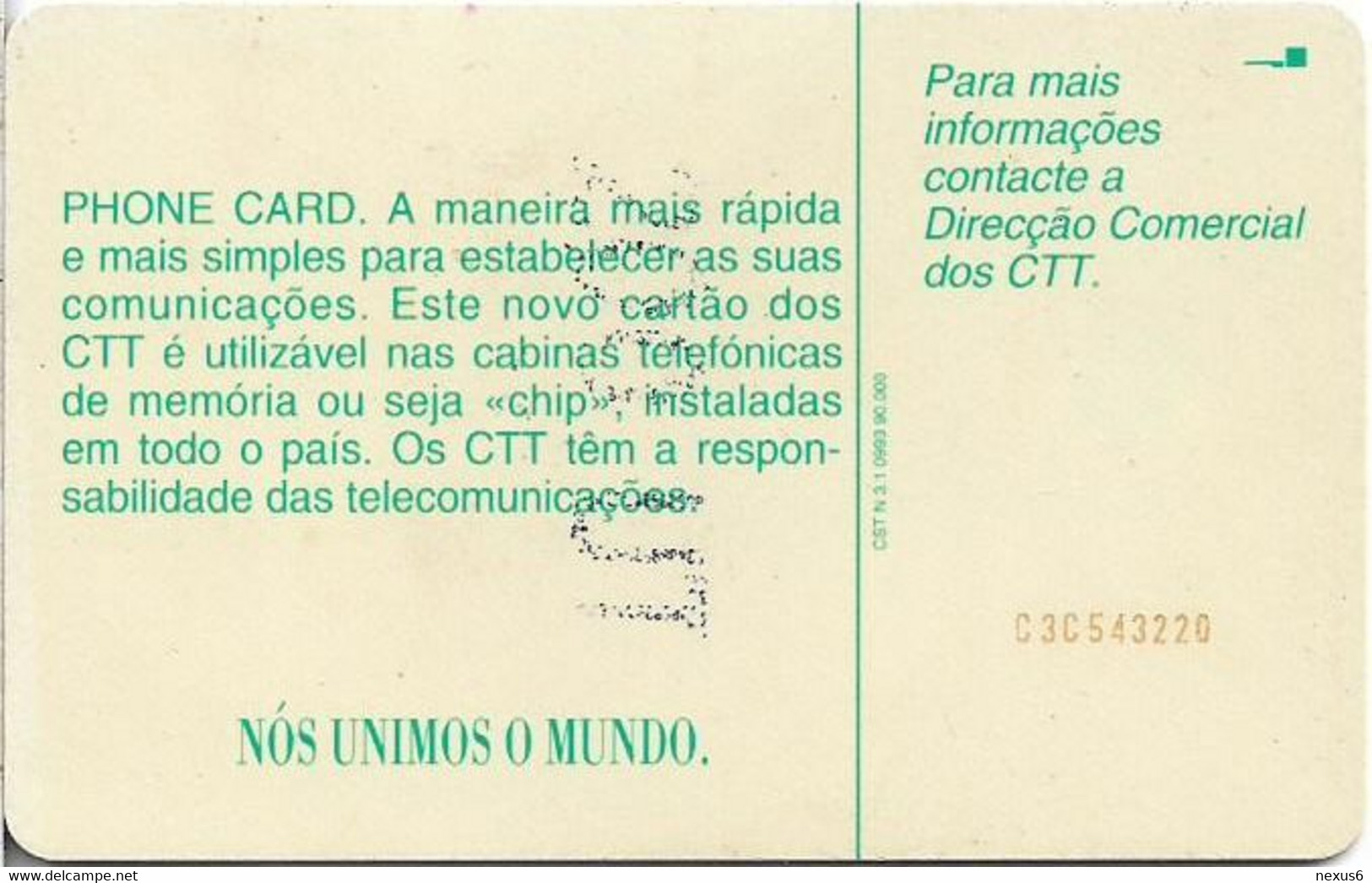 Cabo Verde - Cabo Verde Telecom - Green Logo (Cn. C3C543220) 09.1993, SC7, 200U, 90.000ex, Used - Cape Verde