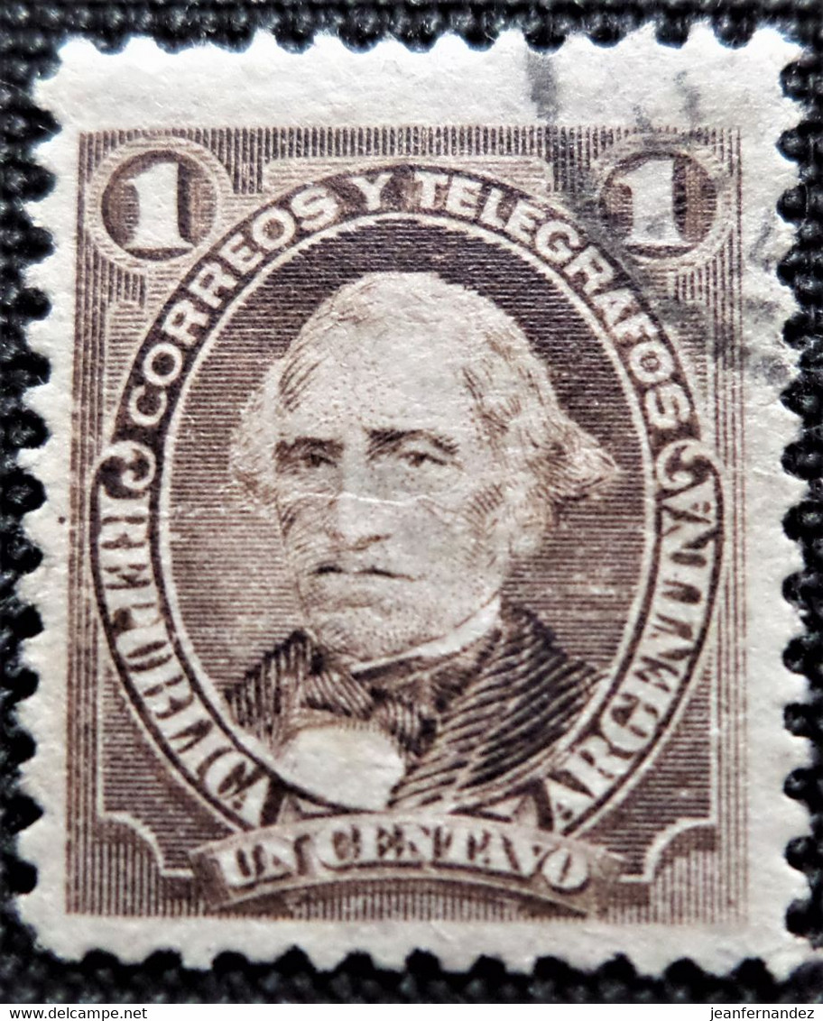 Timbre D'Argentine 1888 -1891 Personalities Stampworld N° 69 - Usados