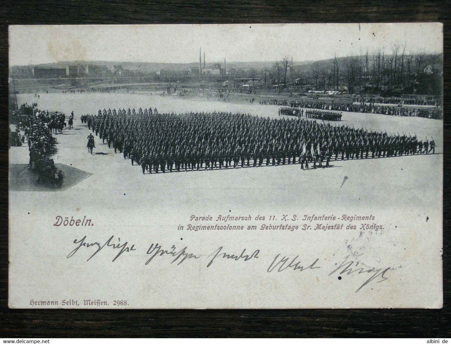 243 - AK DÖBELN - Parade Aufmarsch Des 11. K. S. Infanterie-Regiments - 1904 - Döbeln