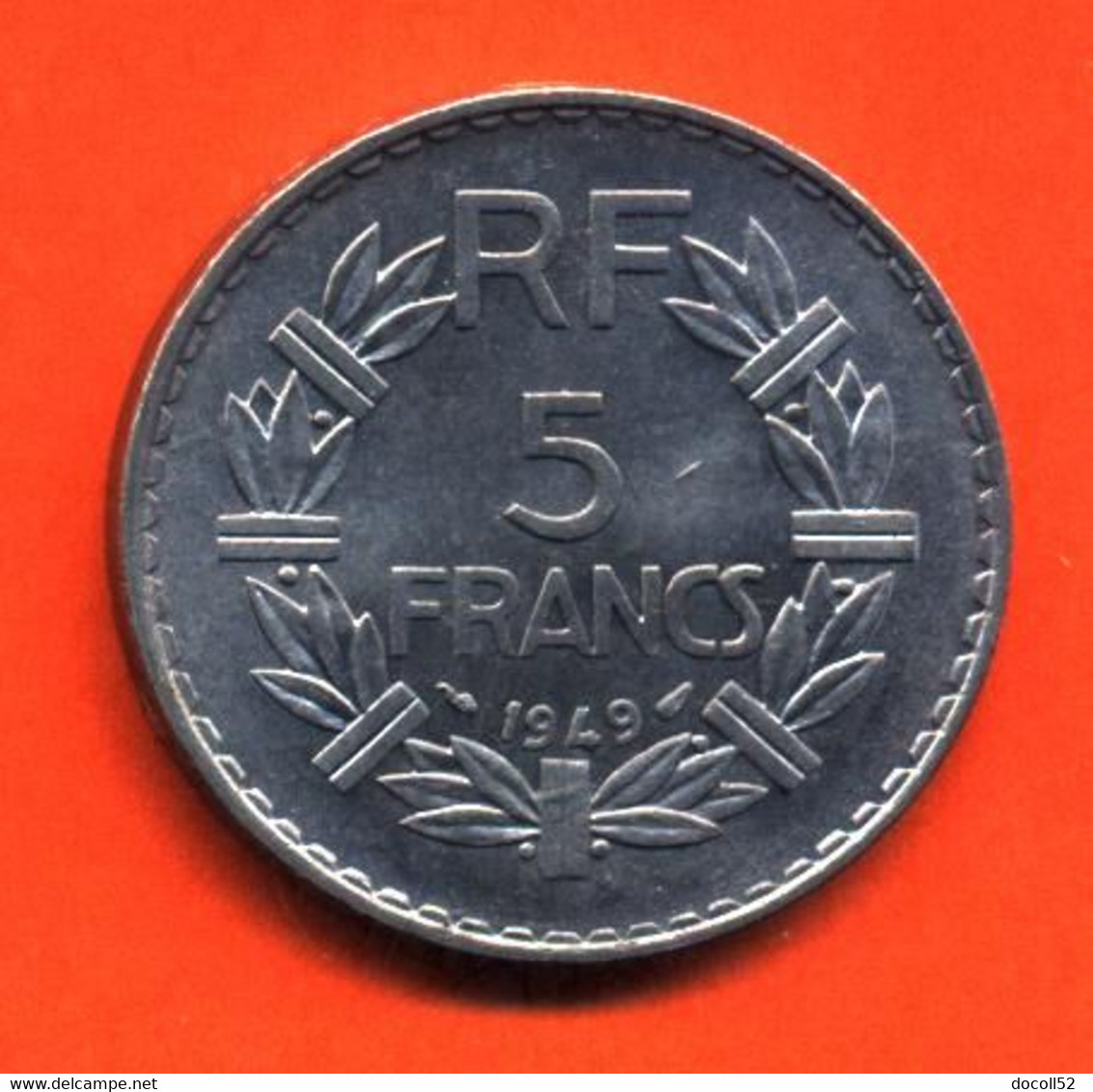 MONNAIE DE 5 FRANCS 1949 9 FERME ALUMINIUM " LAVRILLIER " QUALITE SPL - VOIR 2 SCANS - 5 Francs