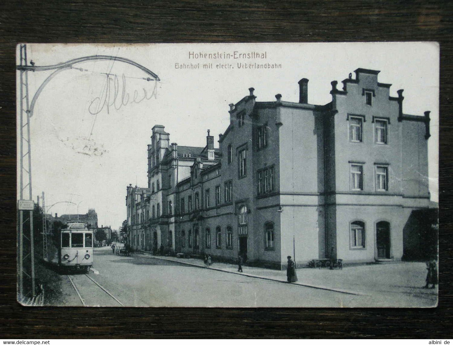 243 - AK HOHENSTEIN-ERNSTTHAL - Bahnhof Mit Electr. Ueberlandbahn - Ca. 1920 - Hohenstein-Ernstthal