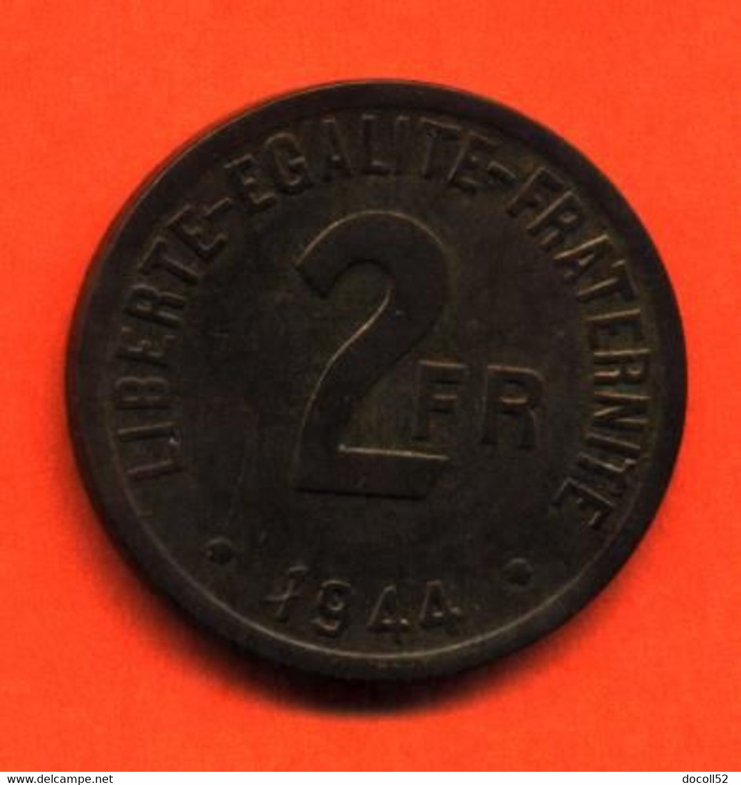 MONNAIE DE 2 FRANCS 1944 FRANCE LIBRE " PHILADELPHIE " QUALITE SUP+ - VOIR 2 SCANS - 2 Francs