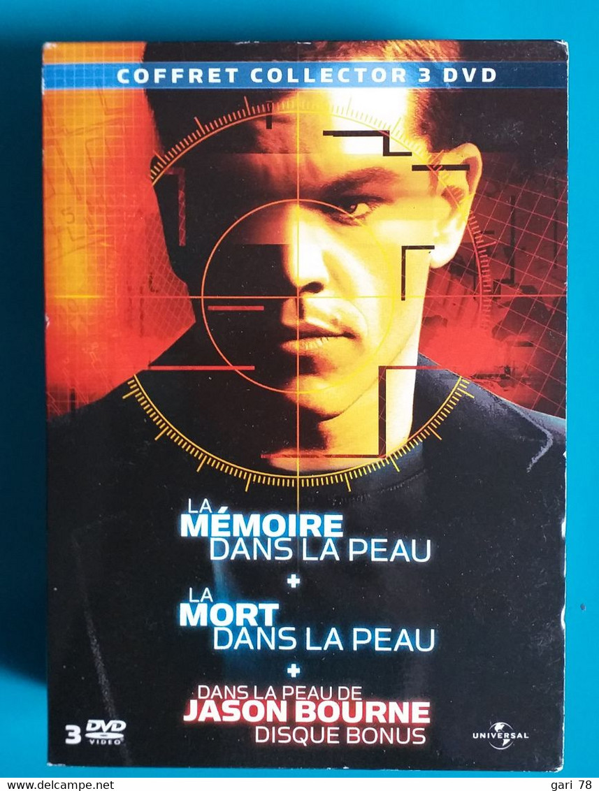 Coffret Collector 3 DVD Mémoire Dans La Peau / Mort Dans La Peau / Dans La Peau De Jason Bourne - Action, Aventure