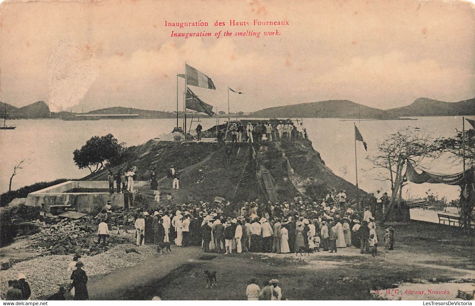 CPA NOUVELLE CALEDONIE - Inauguration Des Hauts Fourneaux - Inauguration Of The Smelting Work - Animé - Nuova Caledonia