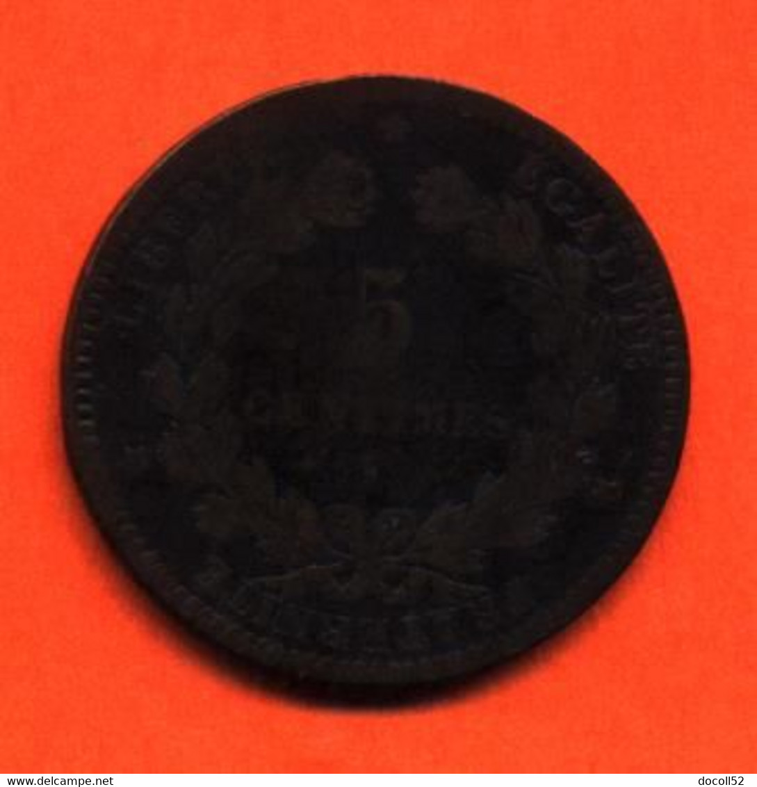 MONNAIE DE 5 CENTIMES BRONZE 1871 K TRES RARE " CERES " QUALITE B - VOIR 2 SCANS - 1870-1871 Governo Di Difesa Nazionale