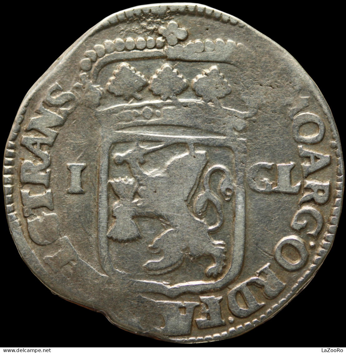 LaZooRo: Netherlands OVERIJSSEL 1 Gulden 1701 VF Rotation - Silver - …-1795 : Période Ancienne