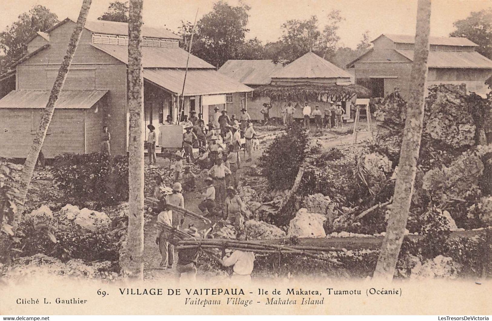 CPA TAHITI - Village De Vaitepaua - Ile De Makatea - Tuamotu - Cliché Gauthier - Tahiti