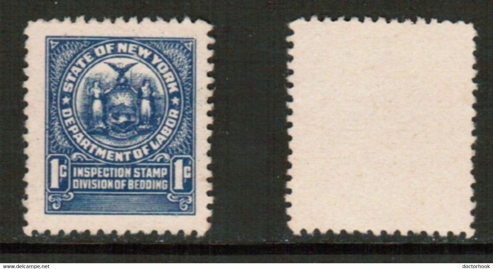 U.S.A.  UNUSED 1 CENT NEW YORK DEPT. Of LABOR STAMP (CONDITION AS PER SCAN) (Stamp Scan # 839-13) - Steuermarken