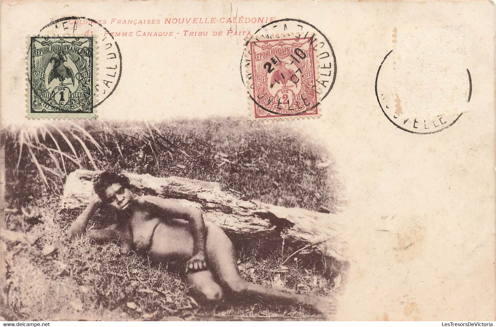 CPA NOUVELLE CALEDONIE - Femme Canaque - Tribu De Paita - Femme Nue Allongée Sur Le Sol - New Caledonia