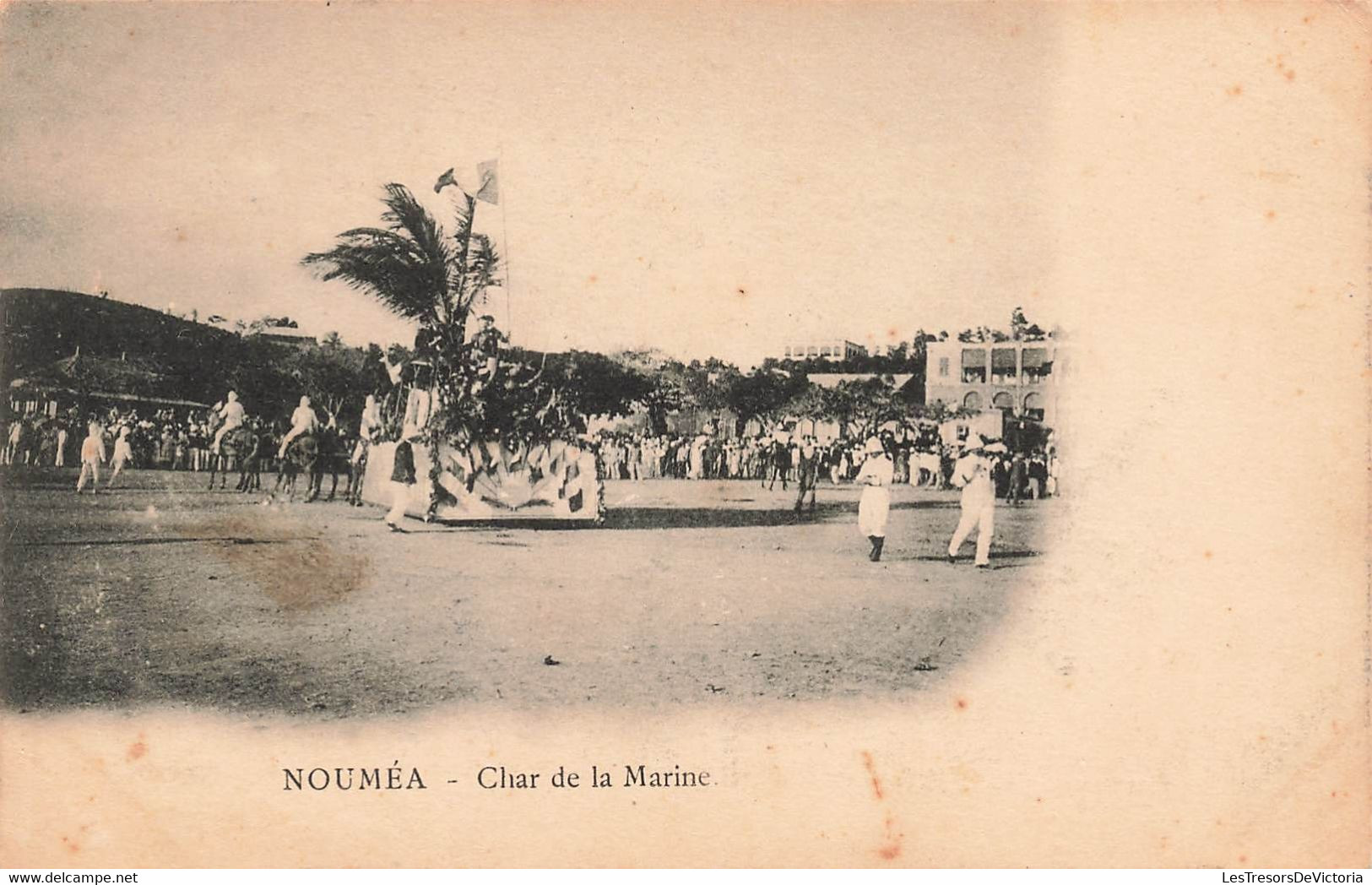 CPA NOUVELLE CALEDONIE - Noumea - Char De La Marine - Fetes Du Cinquantenaire - Nouvelle-Calédonie