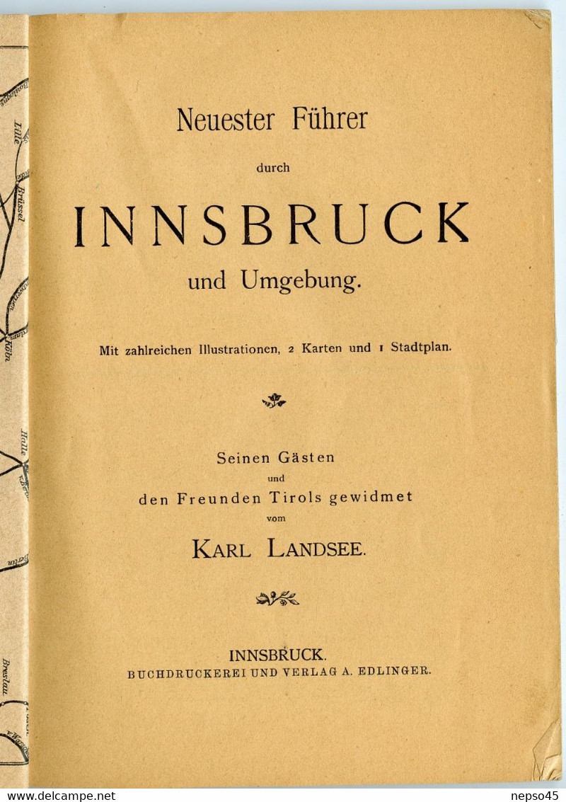 Autriche.Insbruck und seine Umgebung.Guide touristique.Année 1906.