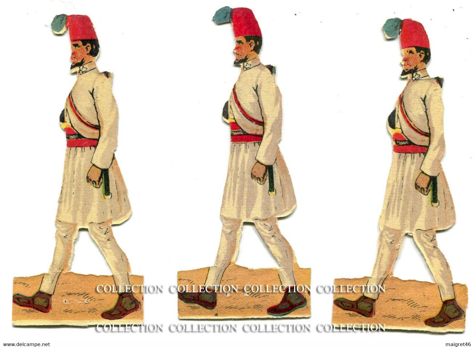 3 SOLDATINI UNIFORMI MILITARI ZAPTIE ERITREO COLONIA ITALIA ERITREA - Figurini & Soldatini